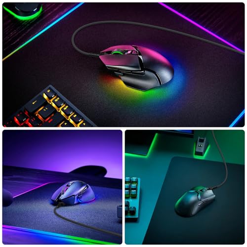 High-Speed Mouse Charging Cable for Razer Naga Pro, Viper Ultimate, Death Adder V2 Pro, and Basilisk Ultimate – 5.9 ft Micro USB Nylon Braided Cable for Enhanced Durability and Flexibility in Gaming Setup