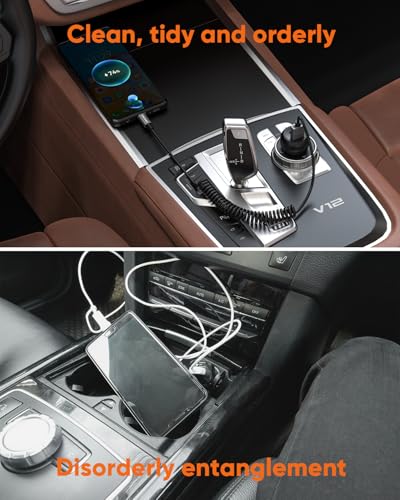 Revolutionize Your Charging Experience with the Cable Creation 5 ft Retractable USB-C Coiled Cable – Fast 3 A Charging for Android Auto, Apple Car Play, i Phone 15/16, and More – Durable, Tangle-Free Design for Effortless Data Sync and Seamless Connectivity Across All Type C Devices