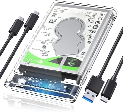 ORICO 2.5” SATA to USB 3.1 Type-C Hard Drive Enclosure – High-Speed External HDD/SSD Case with UASP Support for Seamless Data Transfer, Compatible with Mac & Windows, Ideal for 7 mm and 9.5 mm Drives – Reliable Storage Solution for Professionals and Casual Users