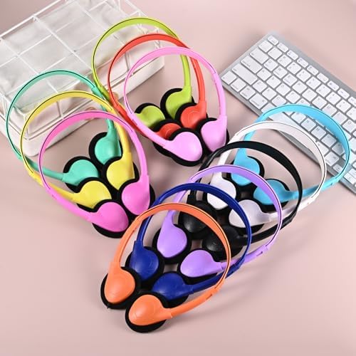 Bulk Kids Headphones – 25-Piece Classroom Audio Package for Enhanced Learning – Lightweight Adjustable On-Ear Design with Universal Device Compatibility in Sleek Black – Perfect for Engaging Group Activities and Extended Listening Comfort – Durable and Affordable Solution for Students and Adults