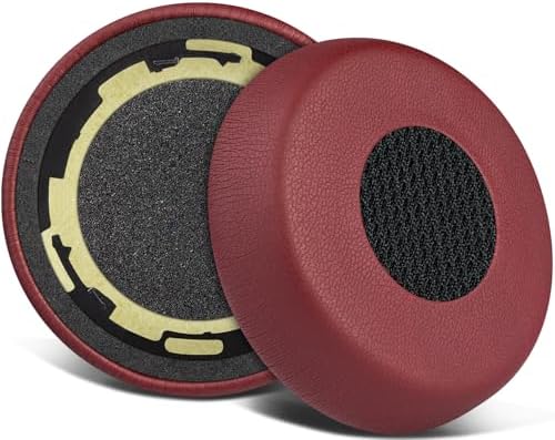 Upgrade Your Jabra Evolve 75 Experience with SOULWIT Replacement Earpads – Luxurious Soft Protein Leather and High-Density Noise Isolation Foam in Elegant Burgundy – Engineered for Maximum Comfort and Superior Sound Clarity