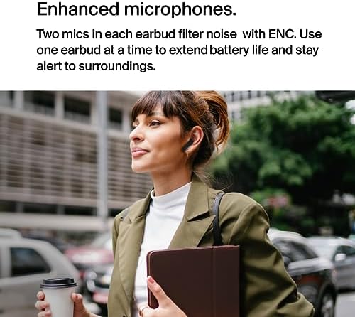 Belkin Sound Form™ Motion True Wireless Earbuds with Dual Microphone – Crystal Clear Calls & IPX5 Water-Resistant Design – Wireless Charging Case for Ultimate Convenience – Perfect Bluetooth Headphones for i Phone & Samsung Users – Enhanced Sound Quality for Active Lifestyles