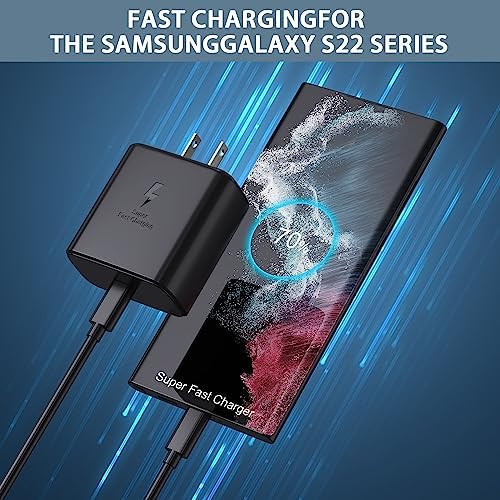 45 W Ultra-Fast USB C Charger Set for Samsung Galaxy Devices – 3-Pack with 6 ft Cables – Optimal Charging Solution for Galaxy S25/S24/S23/S22/Note 10 – Enhanced Safety Features for Home & Travel Use – Maximize Your Device’s Efficiency and Convenience