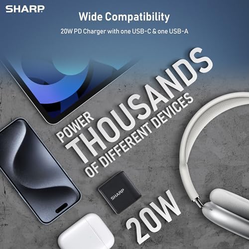 Powerful 20 W Dual-Port USB C Charger with Ga N Technology – Compact, Foldable, and Travel-Ready for i Phone 15 Series, i Pad Pro, and Air Pods – Versatile Fast Charging Solution with Enhanced Compatibility and Efficient Performance