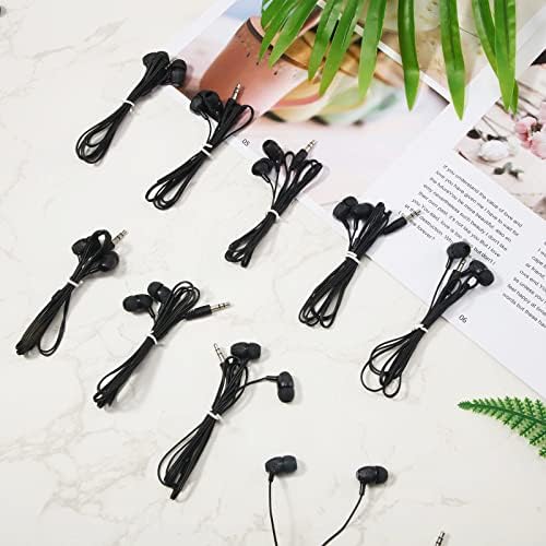 Macarrie 200 Pack Wired Earbuds – Vibrant Classroom & Office Headphones with 3.5 mm Compatibility – Individually Bagged for Hygiene & Seamless Distribution – Lightweight & Durable Design for All-Day Comfort – Ideal for Lectures, Music Listening, and Conference Calls
