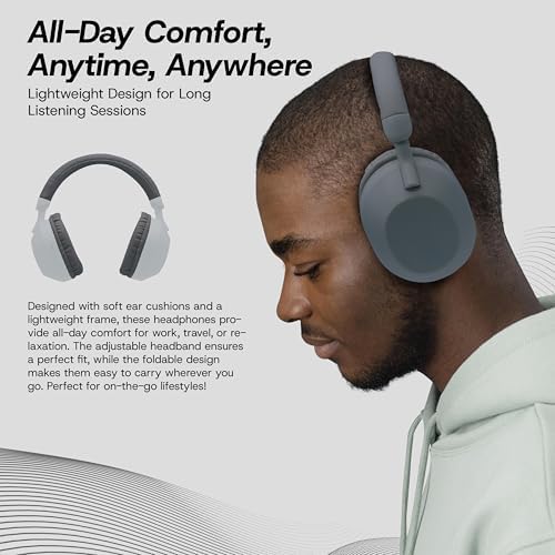 Gabba Goods Aura Elite Premium Wireless Over-Ear Headphones – Unmatched High-Resolution Audio with Built-In Mic, SD Card Compatibility & 6-Hour Battery Life – Perfect for Gamers, Travelers, and Professionals – Chic Black Design for Audiophiles and Everyday Users