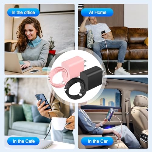Ultimate Fast Charging Kit for i Phone 16 & Samsung Galaxy – 10 FT USB-C Charger Cable with High-Speed Type C Block – Universal Compatibility for i Phone 16/15/Plus/Pro/Pro Max & Samsung S24/S23/S22/S21 – Reliable, Durable, and Efficient Charging Solution for All Your Devices
