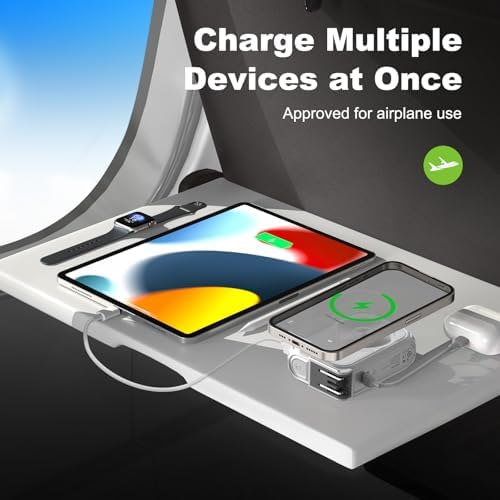 Compact Magnetic Power Bank – P05 Portable Charger with 10000 m Ah Capacity for Fast Wireless Charging, Built-in Cable & Foldable Plug – Perfect Travel Companion for i Phone, Samsung & Android Devices