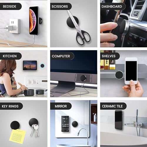 Mini Magnetic Car Dashboard Mount Mobile Phone Holder with Metal Body (Made in India) (Silver) – Enhanced Compatibility and Speed
