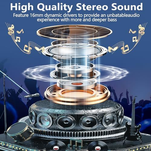 Kurdene Bluetooth 5.3 Open Ear Sports Earbuds – 60 Hours Playtime with Smart Charging Case, Ergonomic Secure Earhooks for Optimal Comfort During Workouts, Running, and Meetings – Unmatched Freedom and Awareness for Active Lifestyles