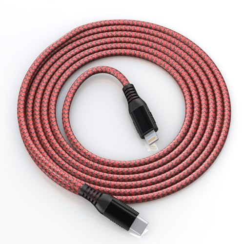 Revolutionize Your Charging Routine with the 26 FT Extra Long i Phone 13 USB-C to Lightning Cable – MFi Certified for Fast Power Delivery, Ideal for i Phone 13 Pro, 12 Pro Max, 11, and More – Durable Nylon Braided Design for Tangle-Free Convenience and Enhanced Compatibility