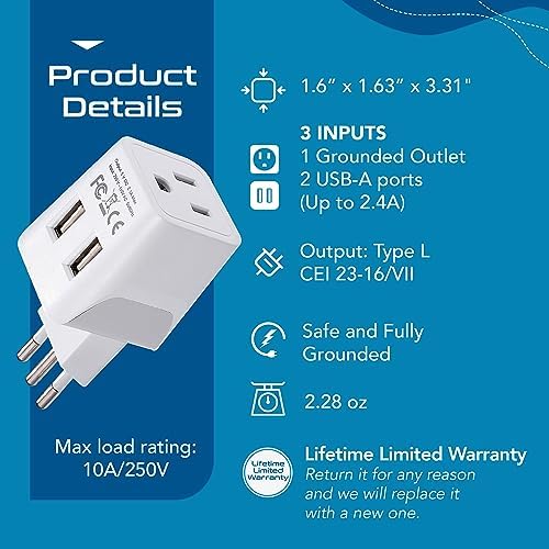 Compact Dual USB Travel Adapter for Effortless Charging in Australia, New Zealand, and China – Essential Type I Plug for Phones, Tablets, and Cameras – Quick Charge Capability with Universal Compatibility for Hassle-Free Global Adventures