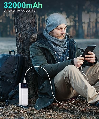 High-Capacity 32000 m Ah Portable Power Bank with Fast 5 V/3 A Charging – LED Display for Real-Time Monitoring, Sleek Black Design, Ideal for Smartphones and USB Devices – Ultimate Reliability for Travel and Daily Use