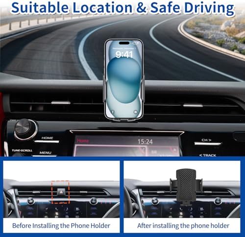 Toyota Camry Phone Mount (2021-2023) – Anti-Shake 360° Rotation Holder for All Smartphones – Effortless Navigation & Hands-Free Safety – Durable Auto Accessory with Easy Installation for Enhanced Driving Experience