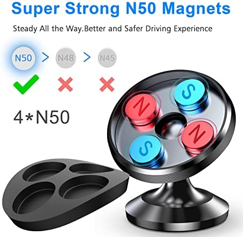 Introducing the Coolpow Magnetic Car Phone Holder – 2-Pack | Ultra-Strong Magnet for Secure Smartphone Mounting | 360-Degree Rotatable Dash Accessory for i Phone & Samsung | Includes 4 Versatile Metal Plates for Universal Compatibility | Effortless Installation for Safer Driving Experience | Enhance Your Car’s Interior with Sleek Design and Reliable Functionality | Ideal for Navigation, Hands-Free Calls, and Music Streaming | Elevate Your Automotive Accessories for Maximum Convenience and Safety on the Road