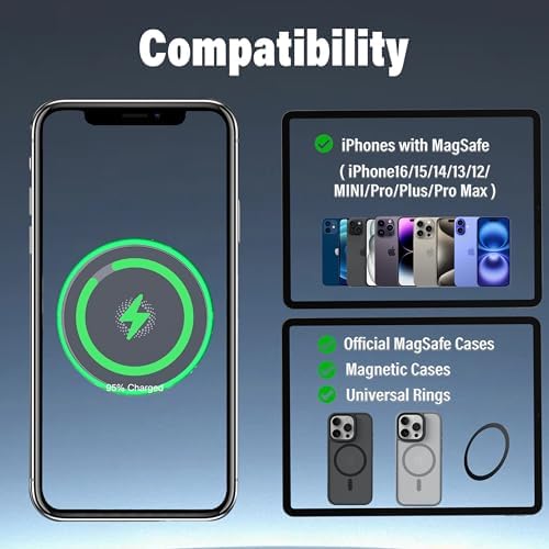 Car Phone Holder for VW Atlas 2024 2025/ VW Altas Cross Sport 2024 2025 Accessories Apply to 12 Inch Touch Screen 15W Fast Wireless Charger Screen Fixed Clip Cell Phone Mount Hands-Free – Enhanced Compatibility and Speed