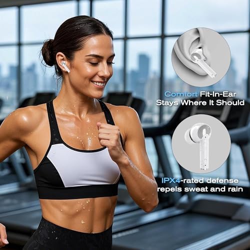 Ivrydas Elite True Wireless Bluetooth Earbuds – Superior Noise Cancellation and 151-Hour Standby for Uninterrupted Audio Bliss – Effortless Connectivity Across All Devices – Stylish White Finish for Premium Listening Experience and Lifestyle Enhancement