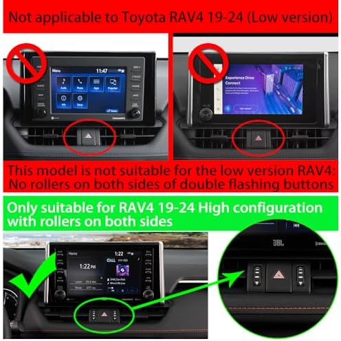 LUNQIN Toyota RAV4 Car Phone Holder (2019-2025) – Premium Adjustable Smartphone Mount with 360° Rotation for Safe Navigation and Hands-Free Calls – Perfect for LE, XLE, SE, Woodland, and RAV4 Hybrid Models – Enhance Road Safety and Accessibility with Durable Design