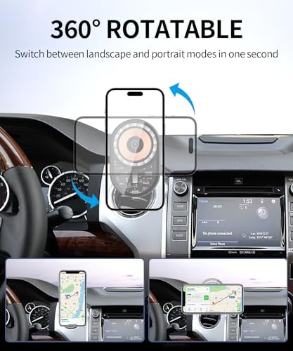 Transform Your Toyota Tundra (2014-2021) with a Premium 360° Rotating Wireless Charging Phone Holder – Effortless Navigation & Rapid Power-Up for Enhanced Road Safety and Comfort, Essential Auto Accessory for Tech-Savvy Drivers