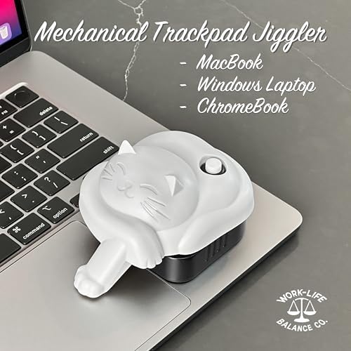 Stay Productive with the Ultimate Laptop Trackpad Jiggler – 6-Month Battery Life, Cordless Convenience, and Undetectable Functionality – Ideal for Professionals and Cat Owners – Effortlessly Keep Your Touchpad Active and Laptop Awake – Mechanical Mouse Mover with Easy ON/OFF Switch – Perfect for Meetings, Presentations, and Breaks – Enhance Your Laptop’s Performance with This Must-Have Accessory (Not Compatible with De II Models)