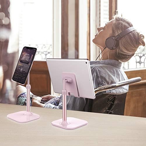 Doboli Cell Phone Stand, Phone Stand for Desk, Phone Holder Stand Compatible with iPhone and All Mobile Phones Tablet, Gifts for Adults Women Men Mom Wife, Pink – Enhanced Compatibility and Speed