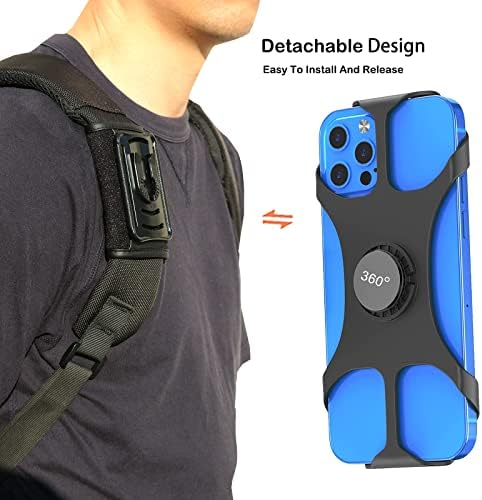Ultimate FORZEN Detachable Phone Clamp Mount for Backpack – Secure Smartphone Holder for Hiking, Climbing & Outdoor Adventures – Lightweight & Durable Accessory for Enhanced Compatibility and Hands-Free Convenience