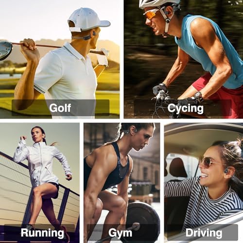 Revolutionize Your Workout with S101 Bone Conduction Headphones – Open-Ear Design, Bluetooth 5.2 Connectivity, 10-Hour Playtime, Waterproof for Running and Biking – Stay Aware and Active with Lightweight Sports Earbuds Featuring Built-In Microphone for Hands-Free Calls