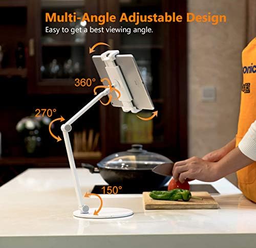 Premium Multi-Angle Adjustable Tablet Stand for 4.7”-13” Devices – Perfectly Fits i Pad Pro 11/12.9, Mini, and Air – Enhanced Stability with Sleek Black Aesthetic – Ideal for Remote Work, Streaming, and Video Conferencing
