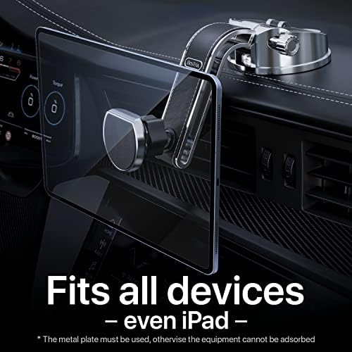 Bestrix Universal Magnetic Phone Holder for Cars – Advanced Suction & Secure Grip for All Smartphones up to 6.7″ – Effortless Installation in Seconds, Perfect for Safe Navigation & Hands-Free Use (Black)