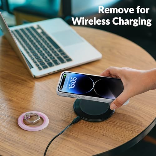 Revolutionary Magnetic Phone Ring Holder for i Phone 12-16 – Enhanced Grip and 360° Flexibility – Black Translucent – Perfect for Mag Safe Cases and Wireless Charging Compatibility – Effortless One-Handed Texting, Hands-Free Video Watching, and Selfie Capturing – Ultimate Stability with Powerful Magnets – Ideal for Everyday Use and On-the-Go Convenience – Transform Your Smartphone Experience with Enhanced Control and Style – Not Suitable for Non-Mag Safe Cases – Elevate Your Mobile Accessory Game Today!