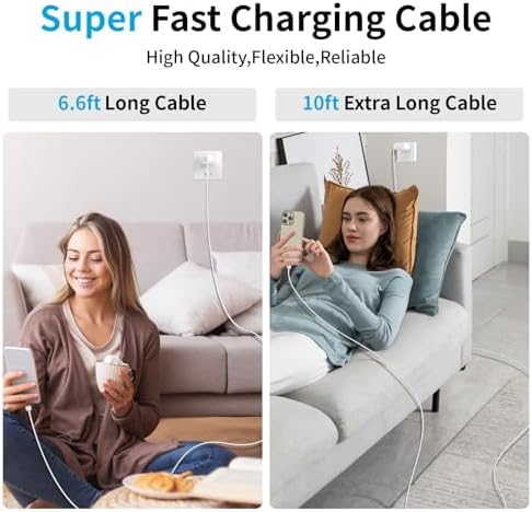 Revolutionize Your Charging Routine with the 30 W Dual USB-C Charger Set for i Phone 16 & 15 Pro Max – Ultra-Fast Charging Blocks and 10 FT Cables Tailored for On-the-Go Power Needs – Compact, Safe, and Reliable Solution for Busy i Phone Users – Stay Connected Without Delay