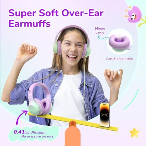 Transform Your Child’s Audio Adventures with Ear Fun K3 Kids Over-Ear Headphones – Engineered for Safe Listening with Volume Limiting, Exceptional HD Stereo Sound, and Travel-Friendly Foldable Design in Vibrant Blue – Ideal for School, Stylish for Every Young Explorer with Enhanced USB-C Compatibility!