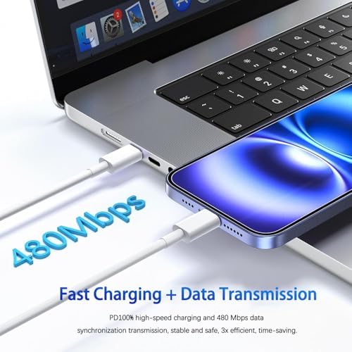 Revolutionize Your Charging Routine: Dual-Port Fast Wall Charger Set for i Phone 16 & 15 – Includes 6 FT USB C to C Cable – Rapid Power Delivery for i Pad Pro and More – Safety-First Design for Worry-Free Use – Ideal for Family and Travel Charging Needs