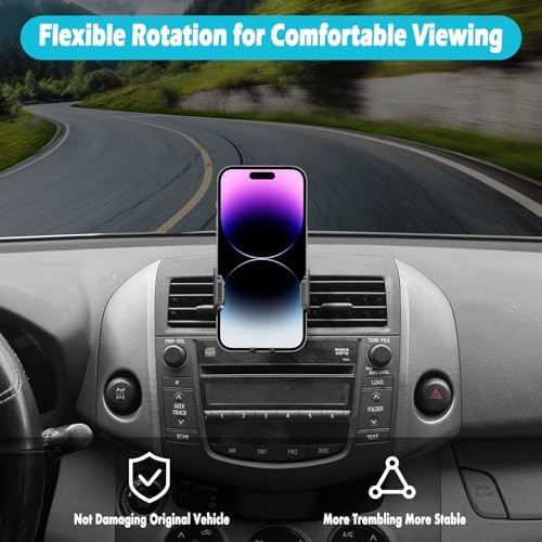 Toyota RAV4 2006-2012 Compatible Car Phone Holder – 360-Degree Rotating Mount for 4.7-7 Inch Smartphones, Thick Case-Friendly Design, Effortless Installation – Ultimate Driving Safety and Convenience Accessory