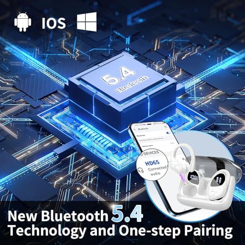 Ultimate Bluetooth 5.4 Wireless Earbuds with 75-Hour Playtime – Ergonomic Deep Bass Sport Headphones with IPX7 Waterproof Rating for Active Lifestyles, Advanced ENC Noise Cancelling Mic for Superior Call Clarity – Ideal for Fitness and Outdoor Activities