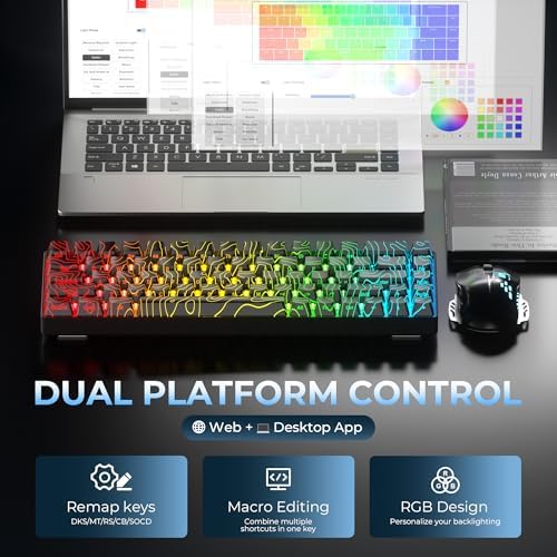 XXV K98 Wireless Gaming Keyboard – Retro Cherry Profile Custom Keycaps, RGB Backlit with Gasket-Structure Design, Hot-Swap Mechanical Comfort for Ultimate Win/Mac Compatibility & Enhanced Gaming Performance