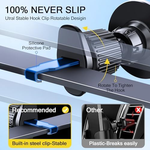Mag Safe Car Vent Mount – Premium Magnetic Phone Holder for i Phone and Universal Devices – 360-Degree Adjustable View for Ultimate Hands-Free Driving Safety – Sleek Air Vent Design for Seamless Integration with Any Vehicle Interior – Boost Accessibility and Minimize Distractions While on the Road