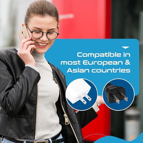 Universal Travel Power Adapter with 45 W PD Retractable USB-C Cable – Ultimate Multi-Device Charger for Global Use – Compatible with Laptops, Smartphones & Cameras – Essential Travel Accessory for US, EU & UK Adventures – Compact Design for Hassle-Free Charging