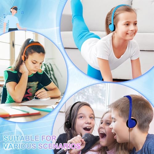 Bulk Kids Headphones – 25-Piece Classroom Audio Package for Enhanced Learning – Lightweight Adjustable On-Ear Design with Universal Device Compatibility in Sleek Black – Perfect for Engaging Group Activities and Extended Listening Comfort – Durable and Affordable Solution for Students and Adults