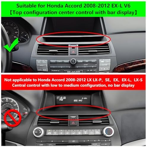 Premium Car Phone Holder for Honda Accord 2008-2012 EX-L V6 – Enhanced 360-Degree Rotation Dashboard Mount with Bar Display for Optimal Navigation and Hands-Free Convenience – Stylish Automotive Accessory for Seamless Integration and Easy Installation