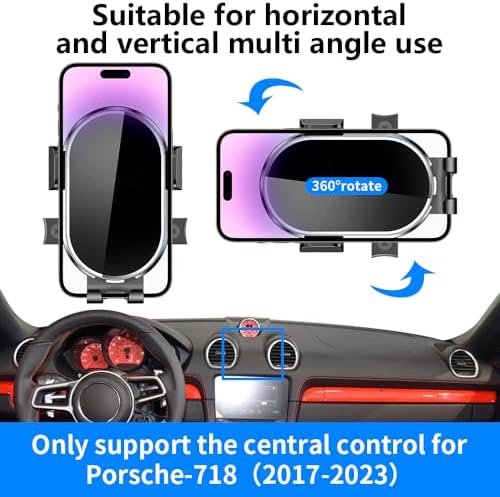 Porsche 718 Boxster & Cayman Car Phone Holder (2017-2024) – Premium Dashboard Mount for Seamless Navigation & Hands-Free Calls – Stylish, Durable, and Easy to Install Smartphone Cradle for Ultimate Driving Convenience