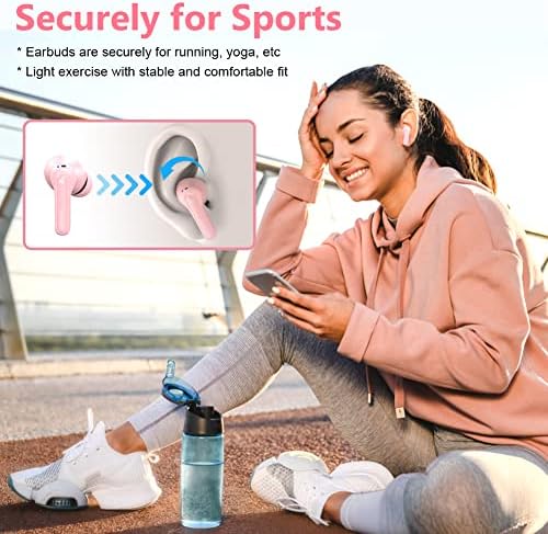 Premium Active Noise Cancelling Wireless Earbuds with Bluetooth 5.2 – Deep Bass Sound, 35-Hour Playtime, IPX6 Waterproof Design, Perfect for i Phone and Android – MURPISO Ergonomic In-Ear Headphones for Ultimate Comfort and Clarity