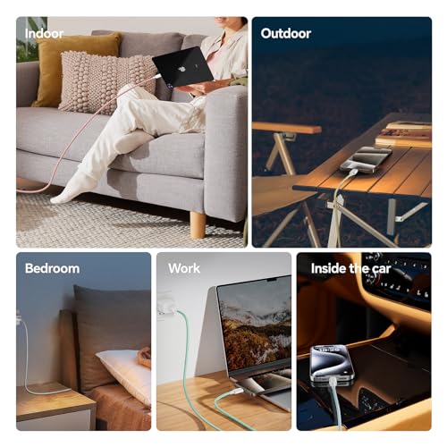 Premium 3-Pack USB C to USB C Charging Cables – 6.6 ft, 60 W Fast Charging & Robust Nylon Braiding for i Phone 15 Pro Max, i Pad, Samsung S23, and More – Versatile Data Transfer Up to 480 Mbps, Essential for Home, Office, and Travel Needs