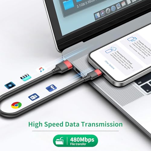 1ft Multipack Short iPhone Charger Cable for iPhone 14 13 12, Bulk Short USB A to USB C Cable 12 inch for Charging Station Compatible with iPhone 15 Samsung Galaxy S20 S10 Note 20 10, 10 Pack Mixed – Enhanced Compatibility and Speed