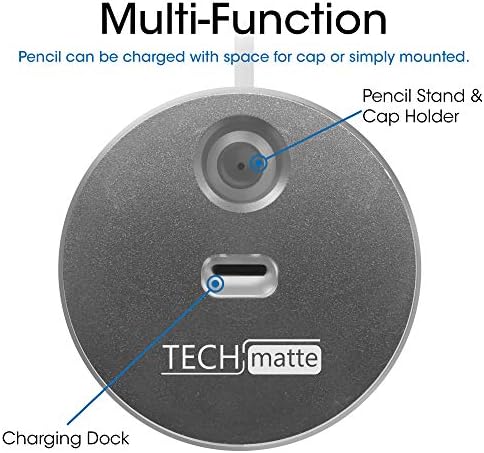 Premium Aluminum Charging Dock for Apple Pencil 1 st Generation – Tech Matte Charging Stand with Integrated 5-Foot Cable for Optimal Performance and Stylish Workspace Organization
