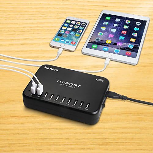 High-Power 10-Port USB Charging Hub, 120 W Multi-Device Power Station for Quick Charging – Ideal for i Phone, i Pad, Galaxy & More – Smart Technology for Enhanced Compatibility & Efficient Space-Saving Design