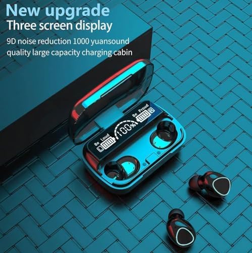 Premium Bluetooth V5.3 Wireless Earbuds – 60 Hours Playback with Deep Bass Sound, IPX7 Waterproof Design, LED Power Display & Built-in Mic – Perfect for Music, Gaming, and Calls on All Devices