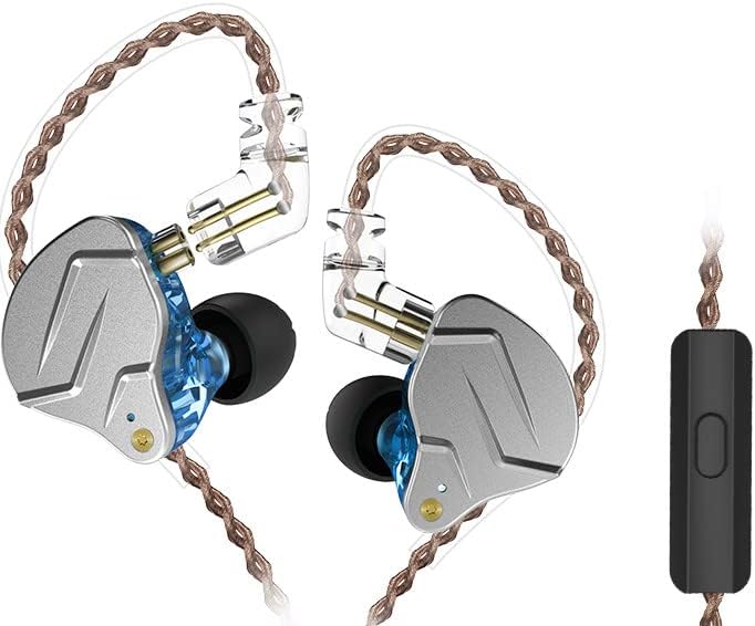 Elevate Your Audio Experience with KZ ZSN Pro X Wired Earbuds – Premium Hybrid IEMs Featuring 1 BA & 1 DD for Rich Bass and Crystal Clear Sound, Ergonomic Comfort for All-Day Wear, Detachable Cable for Personalization, Perfect for Musicians and Audiophiles, Stylish Gold Finish Enhancing Device Compatibility