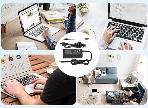 Universal 65 W/45 W Dell Laptop Charger – Fast AC Power Supply Adapter for Inspiron 14, 15, 16, Latitude, and Vostro Series – Enhanced Compatibility with Round Power Connectors – Includes Conversion Cable for Versatile Use – Ideal for Multiple Models & Efficient Charging Solutions