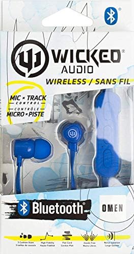 Wicked Audio Omen Wireless Bluetooth Earbuds – Premium Noise-Isolating In-Ear Headphones with Built-In Microphone and Track Control – Ideal for Commuting, Exercising, and Home Use – Lightweight, Ergonomic Design for Ultimate Comfort – Enhanced Connectivity and Sound Quality in Sleek Black Finish